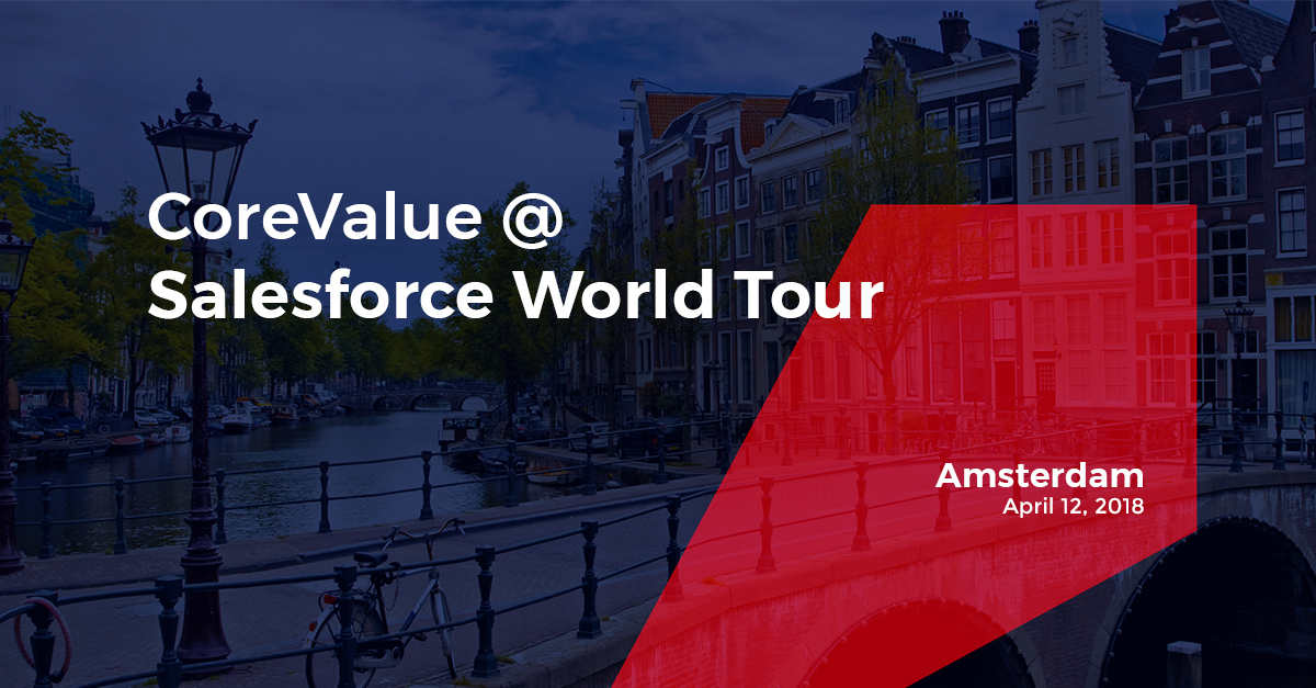 CoreValue is a Gold Sponsor at Salesforce World Tour in Amsterdam